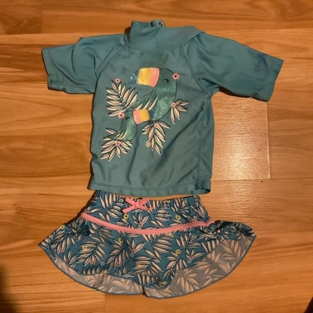 Uvskinz Kids Swim Set with‎ Toucan Design - Blue